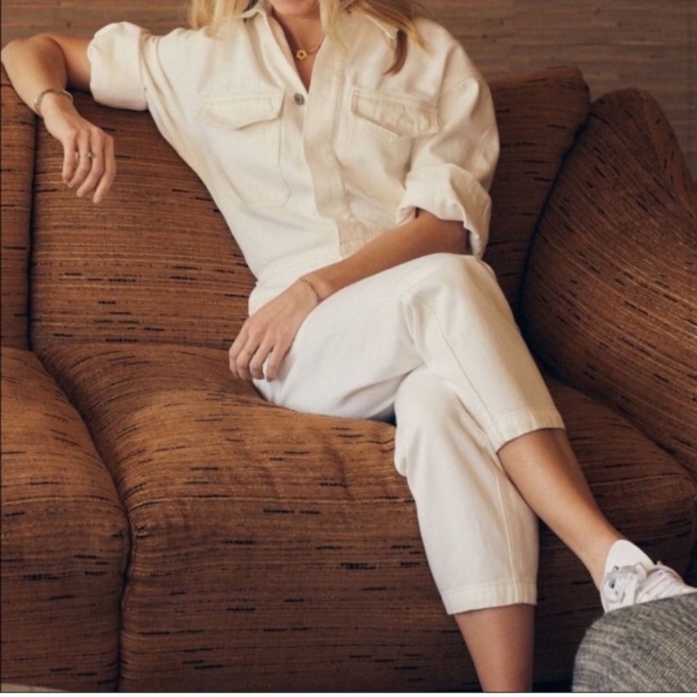 Citizens of Humanity White Jean Jumpsuit